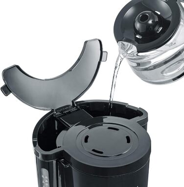 Кофемашина 'Type со стеклянным кувшином, ароматный, быстрый и бесшумный кофе с кофеваркой до 10 чашек, фильтр-кофемашина, черная, KA 4815, 33.8