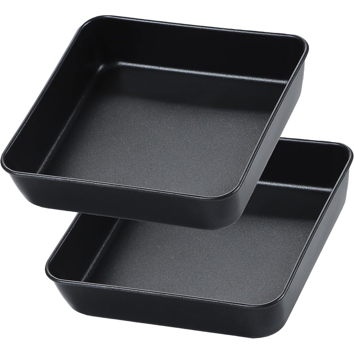 Набір форм для випічки Herogo 20,3 см, антипригарний, квадратний, глибокий деко для торта для брауні для випікання, смаження, сервірування, маленька форма для духовки з нержавіючої сталі для весілля, дня народження, нетоксична та здорова, 25