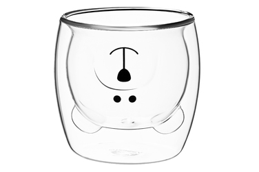 ARDESTO Animals Набор чашек с двойными стенками 250 мл, 2 шт, боросиликатное стекло