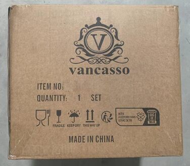 Комбінований сервіз vancasso, набір посуду Navia з кераміки, столовий сервіз із 32 предметів, вінтажний зовнішній вигляд, дизайн природи (набір із 16 предметів, Navia-12)