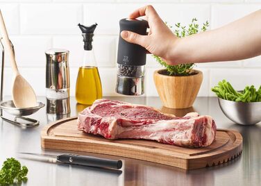 Ручне регулювання помелу u'Select, висота 12 см, дерево, коричневий, 23447 (млин для перцю, білий лакований)