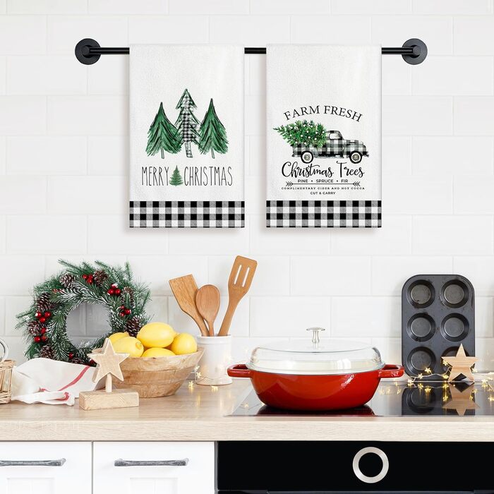 Набор из 2 рождественских кухонных полотенец 45 x 65 см, набор G Ohok
