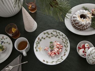 Чаша сервировочная 12 см белая с акварельной росписью Christmas Hammershøi Kähler