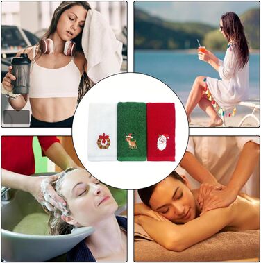 Набор из 3 рождественских кухонных полотенец 32 x 45 см Generisch