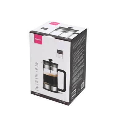 Заварювальний чайник Fissman з поршнем 1000 мл скляна колба (9118)