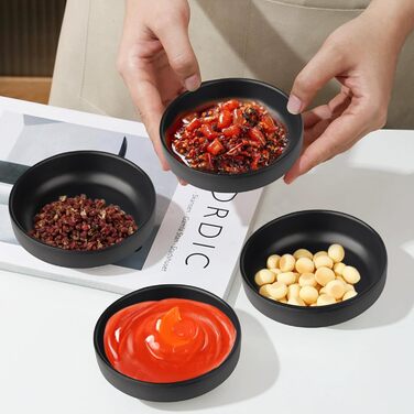 Універсальні миски для соусів 6 предметів чорний Generisch