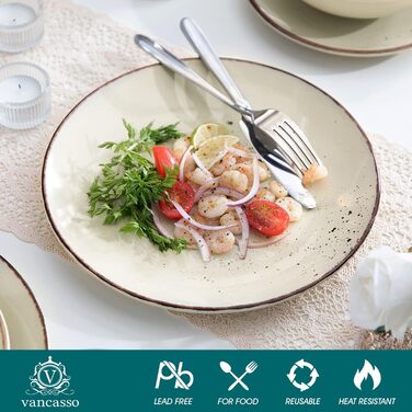 Набір столового посуду на 12 осіб, 48 предметів, бежевий Navia Vancasso