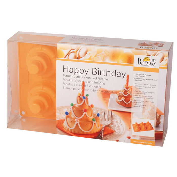 Форма для кексів у вигляді іменинного торта, 17 x 29,5 x 7 см, RBV Birkmann