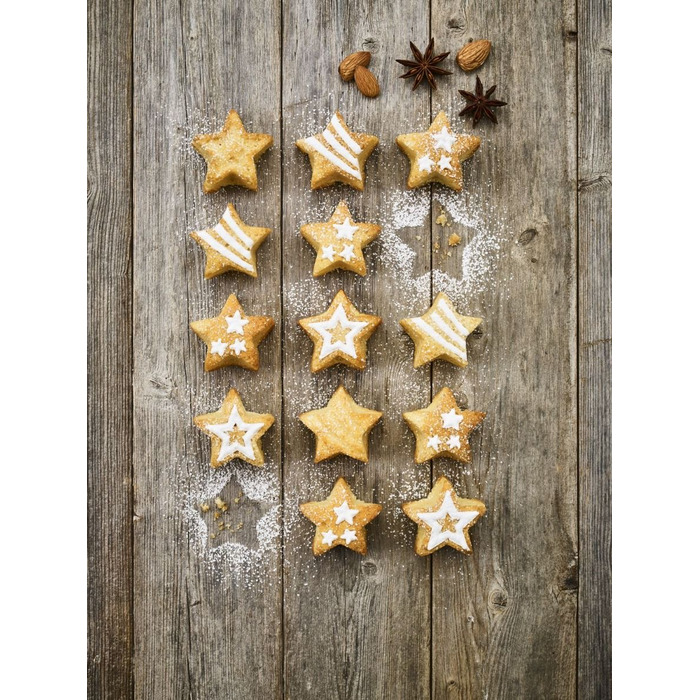 Форма для випічки у вигляді зірочок маленька, червона, 17 x 29,5 x 2,5 см, RBV Birkmann