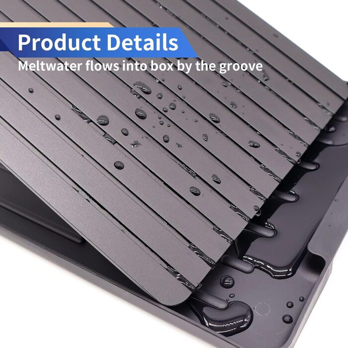 Дошка для розморожування 30 x 20 см з піддоном, чорний SYPEN