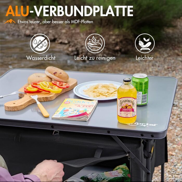 Стіл для кемпінгу 80 х 60 см Portal