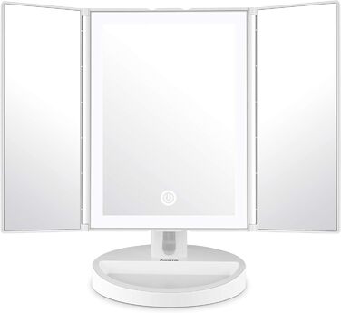 Дзеркало косметичне настільне з підсвічуванням та 10-кратним збільшенням Vialex