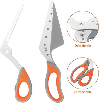 Ножиці для піци 27 см, помаранчевий/сірий Vutyvve