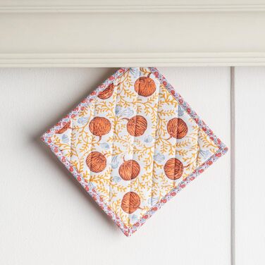 Рукавички для духовки Maison d&39 Hermine, підставки для каструль, 100 бавовна, термостійкі кухонні рукавички, рукавички для духовки (19 см x 33 см) та підставки для каструль (20 см x 20 см) для приготування їжі, Морзін - рукавички для духовки (19 x 33 см