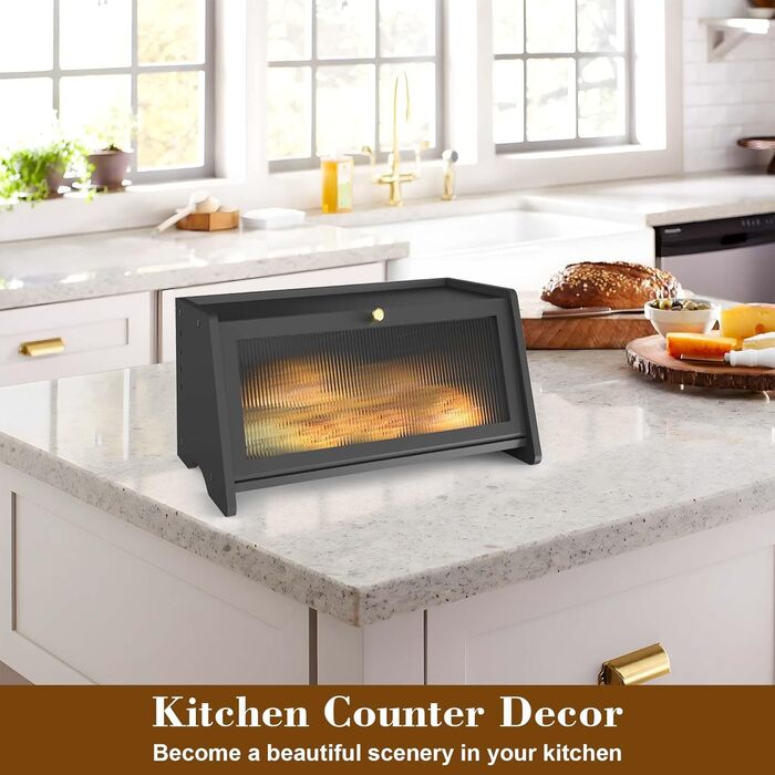 Хлібниця 40 х 21 х 20 см чорний R S Trade