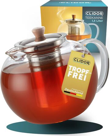 Заварювальний чайник із вставкою сітчастого фільтра – 1,5 літра CLIDOR