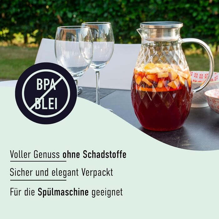 Графин з кришкою та носиком 2л PJCKitchen