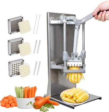 Апарат для нарізки картоплі фрі вертикальний з 3 змінними лезами Anatole