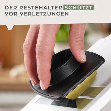 Овощерезка с держателем для остатков, белая Fackelmann