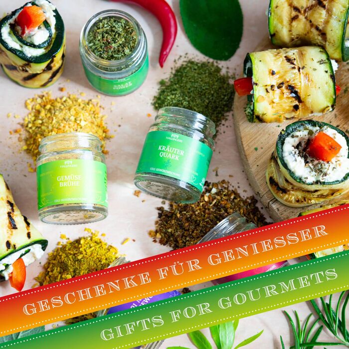 Класичний набір спецій Hallingers - 1 - Подарунковий набір спецій ручної роботи, 12 спецій з усього світу (Набір) - Літній подарунок та ідеальний подарунок для барбекю Подарунок для нової домівки &quotВітаємо дружбу&quot Класичні спеції., 12 спецій (73603