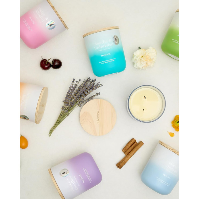 Ароматичні свічки з сосни та кедра в банці 400 г, час горіння 80 годин M&SENSE