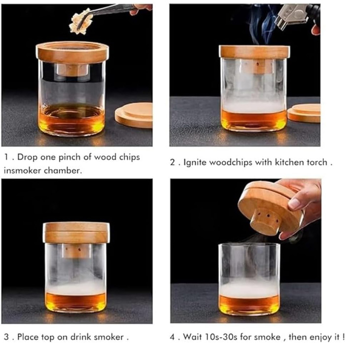 Набір для копчення коктейлів 7 предметів Tiardey