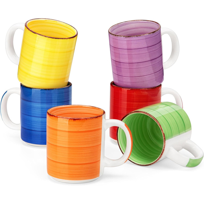 Набір кухлів для кави 480 мл, 6 предметів, різнокольорові Bonita Vancasso