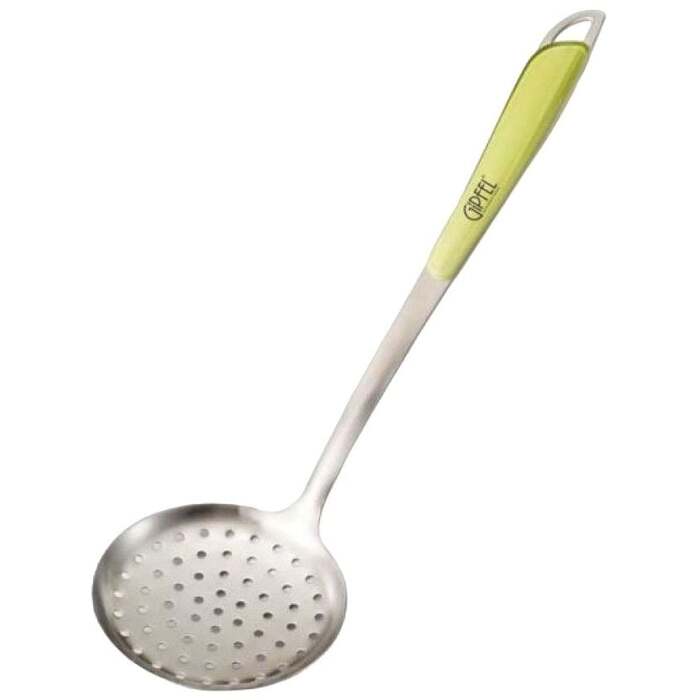 GIPFEL Шумовка NIKITA 10,8х34, 5см Светло-зеленый цвет ручки Материал : SS 430, AS, ABS 2083 GIPFEL