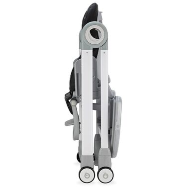 Дитячий стільчик для годування з 4 колесами та функцією гальма від 6 місяців чорний Momi