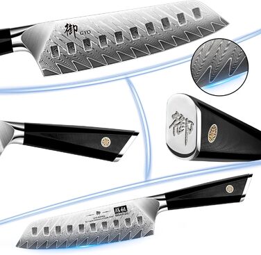 Поварской нож сантоку 18 см, дамасская сталь GYO SHAN ZU