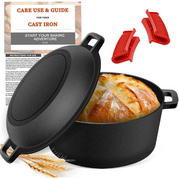 Форма для випікання хліба з кришкою, чавун NZQXJXZ