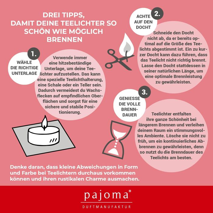 Ароматичні чайні свічки Pajoma 90, 3x30 шт. , ароматичні свічки, багато ароматів на вибір, висота 1,5 см, діаметр 3,5 см (гранат, 30)