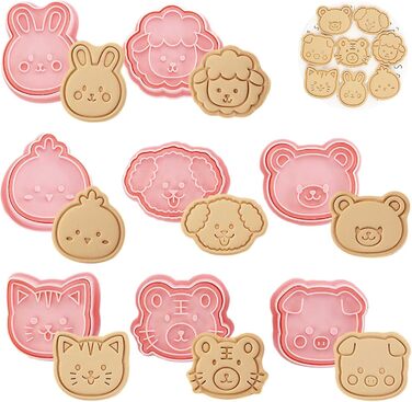 Набір формочок для печива WishesMar Різдвяний пряниковий будиночок, 18 шт. , формочки для печива у формі 3D мультфільмів для зими, свят - форми для печива з нержавіючої сталі для випічки, самостійного виготовлення, святкового декору (формочки для печива G