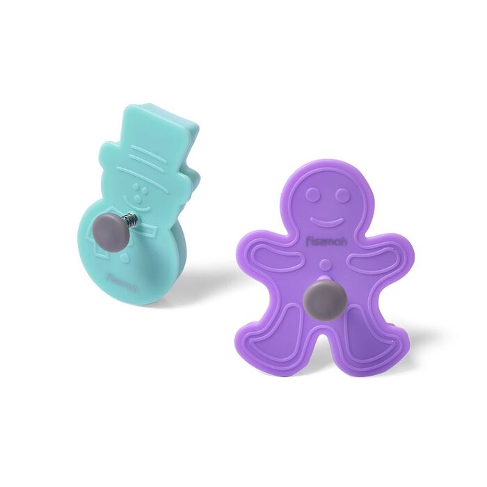 Набір форм для печива Fissman 2 формочки з поршнем Імбирний Чоловічок (8558)