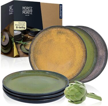 Набор посуды из 18 предметов на 6 персон Элегантная тарелка, изготовленная из высококачественного фарфора набор посуды, состоящий из 6 обеденных тарелок, 6 десертных тарелок, 6 суповых тарелок (6 маленьких тарелок)