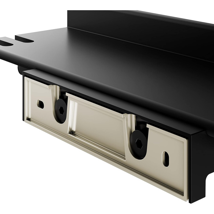 Душова полиця Keuco зі скляним ракелем з алюмінію, чорна, знімний кошик, зі зливними отворами, 35x6.6x11.6см, настінна, Reva Black Selection