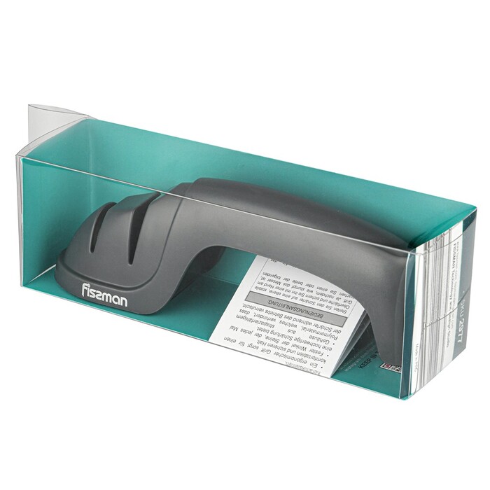 Точило для ножів Fissman 19,5x4,5x6 см двох крокова заточка (2977)