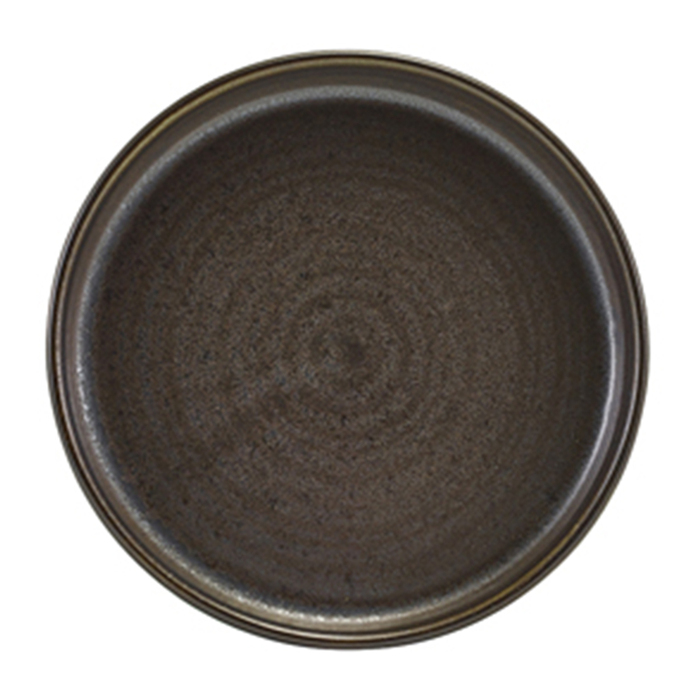 Тарілка презентаційна 14x2 см з низьким вертикальним бортом, Terra Porcelain Black, GenWare