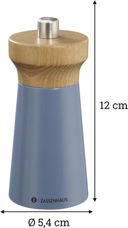 Пісок Zassenhaus WESTERLAND лакована деревина бука Головка млина з деревини бука з плавним регулюванням високопродуктивної керамічної шліфувальної машини Млин для спецій для солі 12 см, Ø 5,4 см (соляний млин, глибоководний, бук)