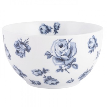 Миска для мюслі Katie Alice VINTAGE INDIGO White Floral, фарфор, діам. 15,5 см, h 8 см