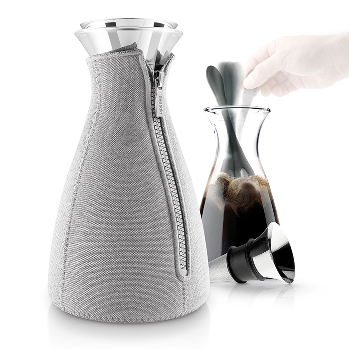 Кавовий глечик в неопреновому чохлі 1 л світло-сірий Cafe Solo Eva Solo