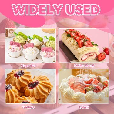 Шприц кондитерський з насадками для декору тортів і кексів, рожевий Erzekrim