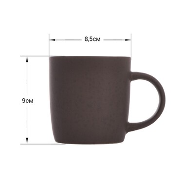 Кухоль Fissman 330 мл, колір КОРИЧНЕВИЙ (6092)