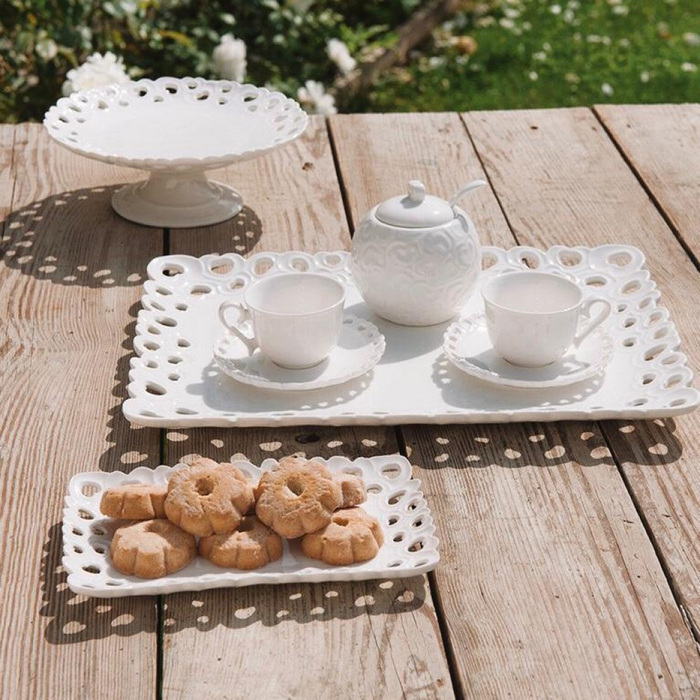 Піднос прямокутний La Porcellana Bianca VALENTINO, порцеляна, 35 х 26 см