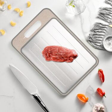 Дошка для розморожування та нарізання 36,5 х 25 см, білий/бежевий SMELEYOU