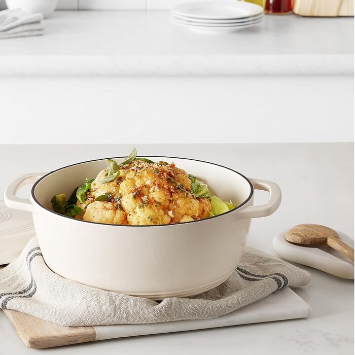 Чавунна форма для запікання Kitchen-Profi Basics круглої емальованої форми (біла, 4,1 л)