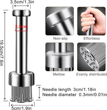 Молоток для мяса из нержавеющей стали 19,5 см LMYKH