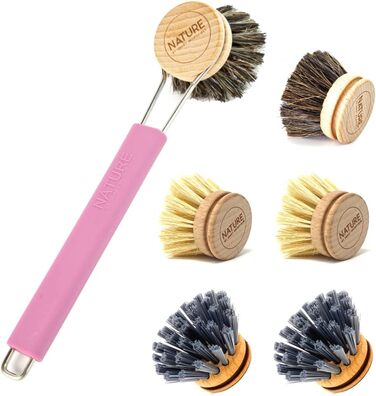 Набір щітка для посуду з  6 насадок для щітки wilma nature