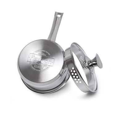 Ківш Fissman ELEGANCE 16x8 см / 1, 6 л зі скляною кришкою (5490)