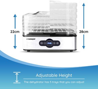 Дегідратор на 5 полиць, 240 Вт Wessper